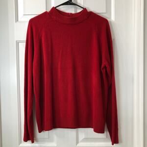 Karen Scott red sweater with zippered back size XL